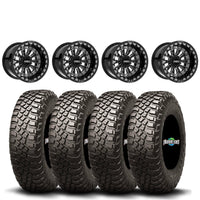 Metal FX Slayer R Beadlocks 15x8 mounted on BFG KM3s Set of (4)