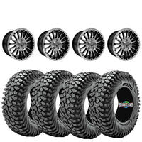 MRT MUSCLE MAX BEADLOCK MACHINED MOUNTED ON OBOR ROC SCRAPERS