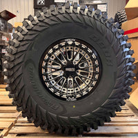 Metal FX Slayer beadlocks 15x8 mounted on Obor Roc Scraper | 4/137 X3 Defender Talon