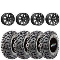 Maxxis Carnivore RT Tires on MSA M20 Kore Wheels (14x7) – UTV Wheel & Tire Kit