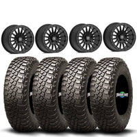 Valor Offroad V06 Beadlock Wheels (5x4.5) on BFGoodrich KM3 Tires – UTV Wheel & Tire Kit