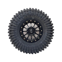 Frontline 223 Matte Black Beadlock Wheels on Maxxis Roxxzilla Tires – 4/156 UTV Wheel & Tire Kit
