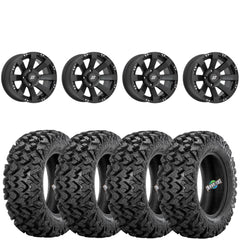 Sedona Spyder Satin Black 4/137 4+3 wheels mounted on Sedona Rip Saw RT