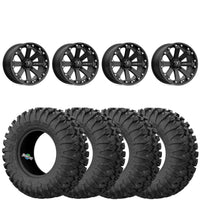 MSA M20 Kore Matte Black 4/156 3.5+3.5 mounted on EFX MotoClaws