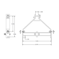 Impact Implements® 3-Point Cat 0 to Sleeve Hitch Adapter