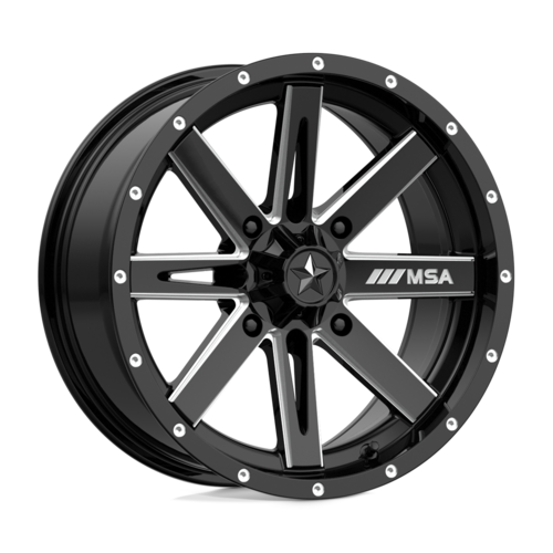 MSA Offroad Wheels MA41 16X7 4X156 Gloss Black Mill 10MM