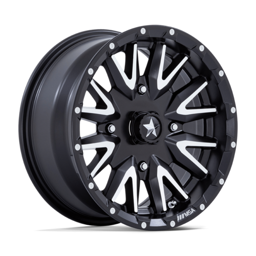 MSA Offroad Wheels MA049 14x7 4x156 Black Machined Wheel