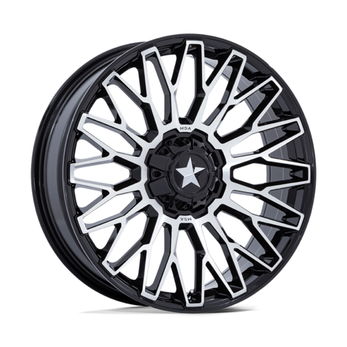 MSA Offroad Wheels MA050 20X7 5X4.5 Gloss Black Machined Wheel