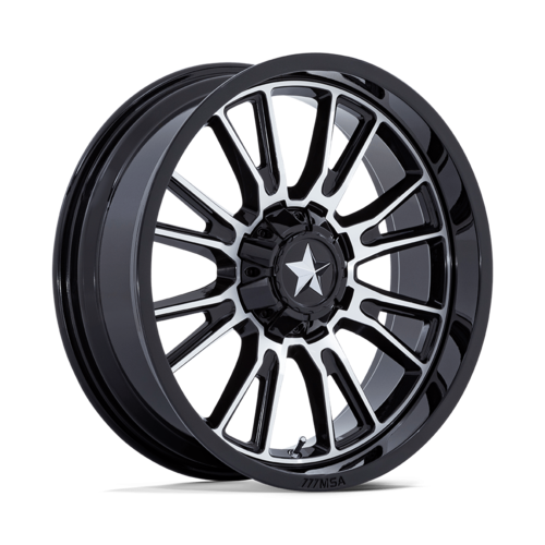 MSA Offroad Wheels MA051 20x7 5x4.5 Gloss Black Machined Wheel