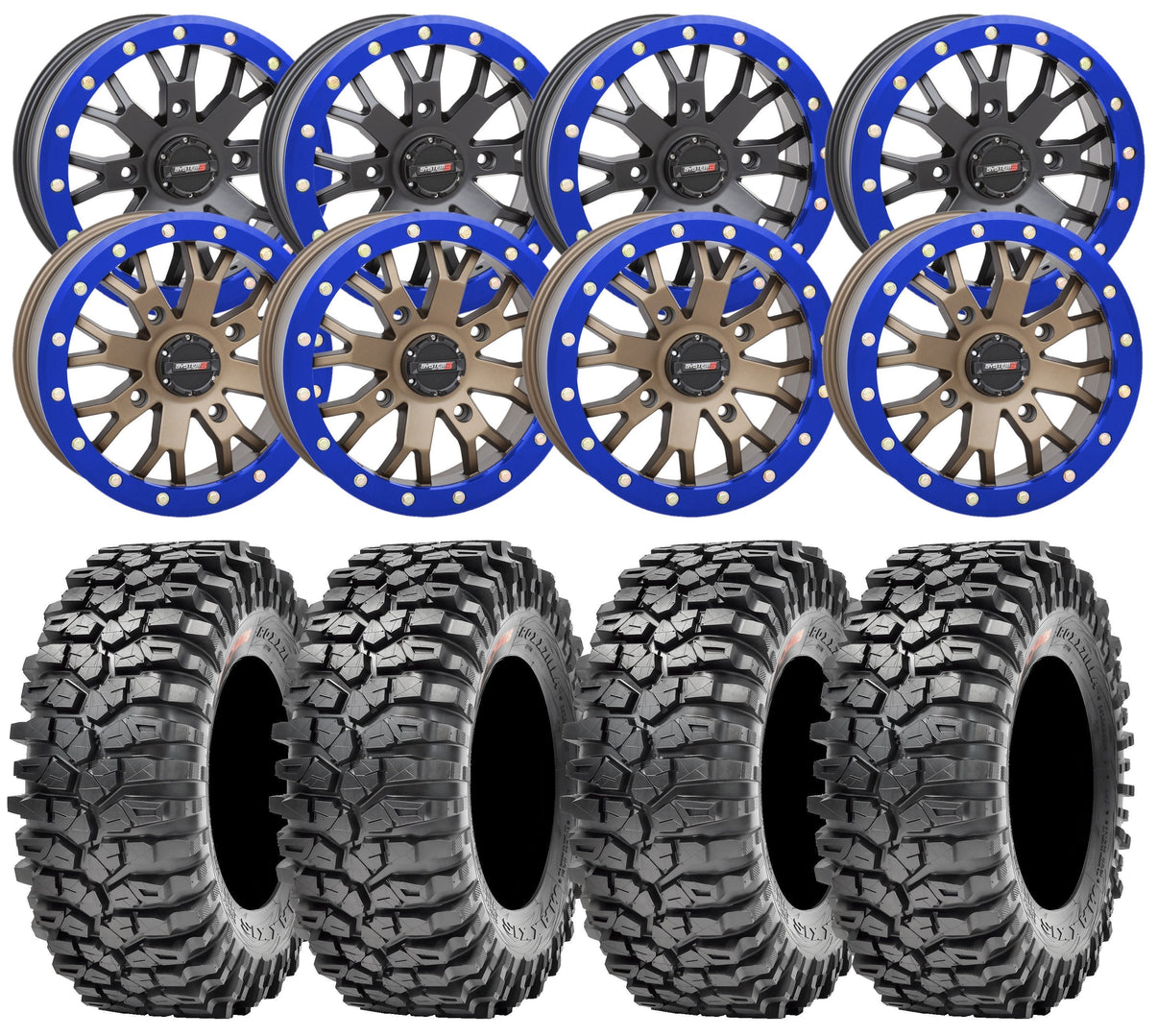 System3 SB 4 and Maxxis Roxxzilla UTV Wheel and Tire Kit