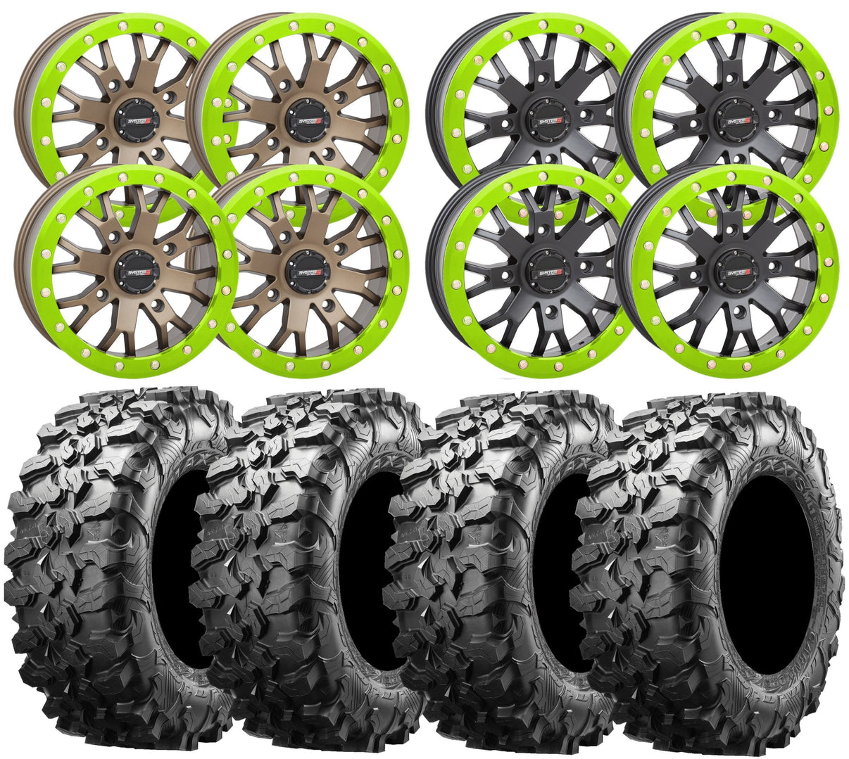 System3 SB 4 and Maxxis Carnivore UTV Wheel and Tire Kit