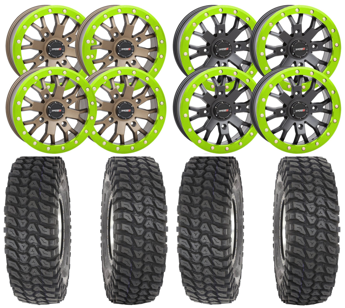 System3 SB 4 and System3 XCR350 UTV Wheel and Tire Kit