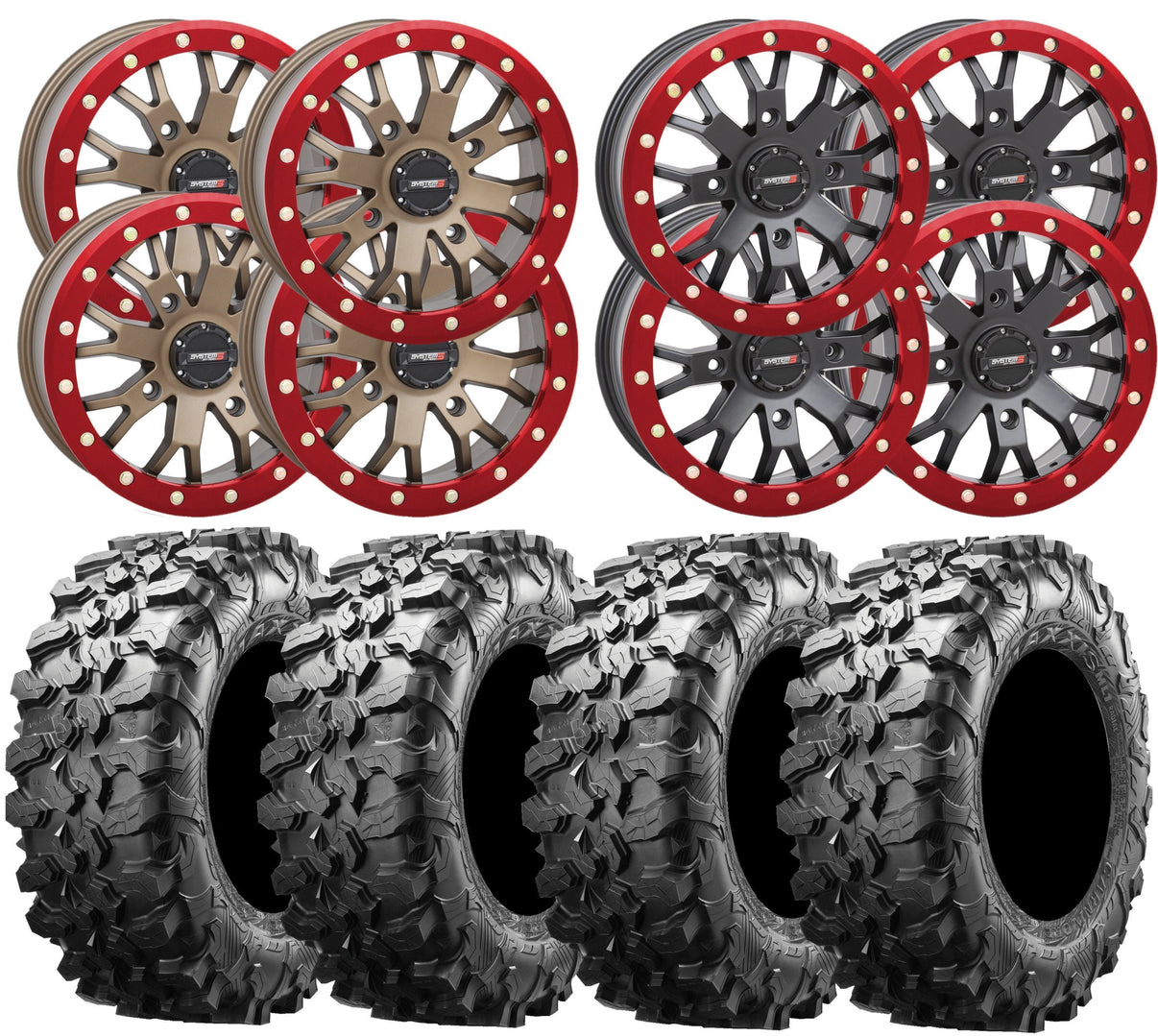 System3 SB 4 and Maxxis Carnivore UTV Wheel and Tire Kit