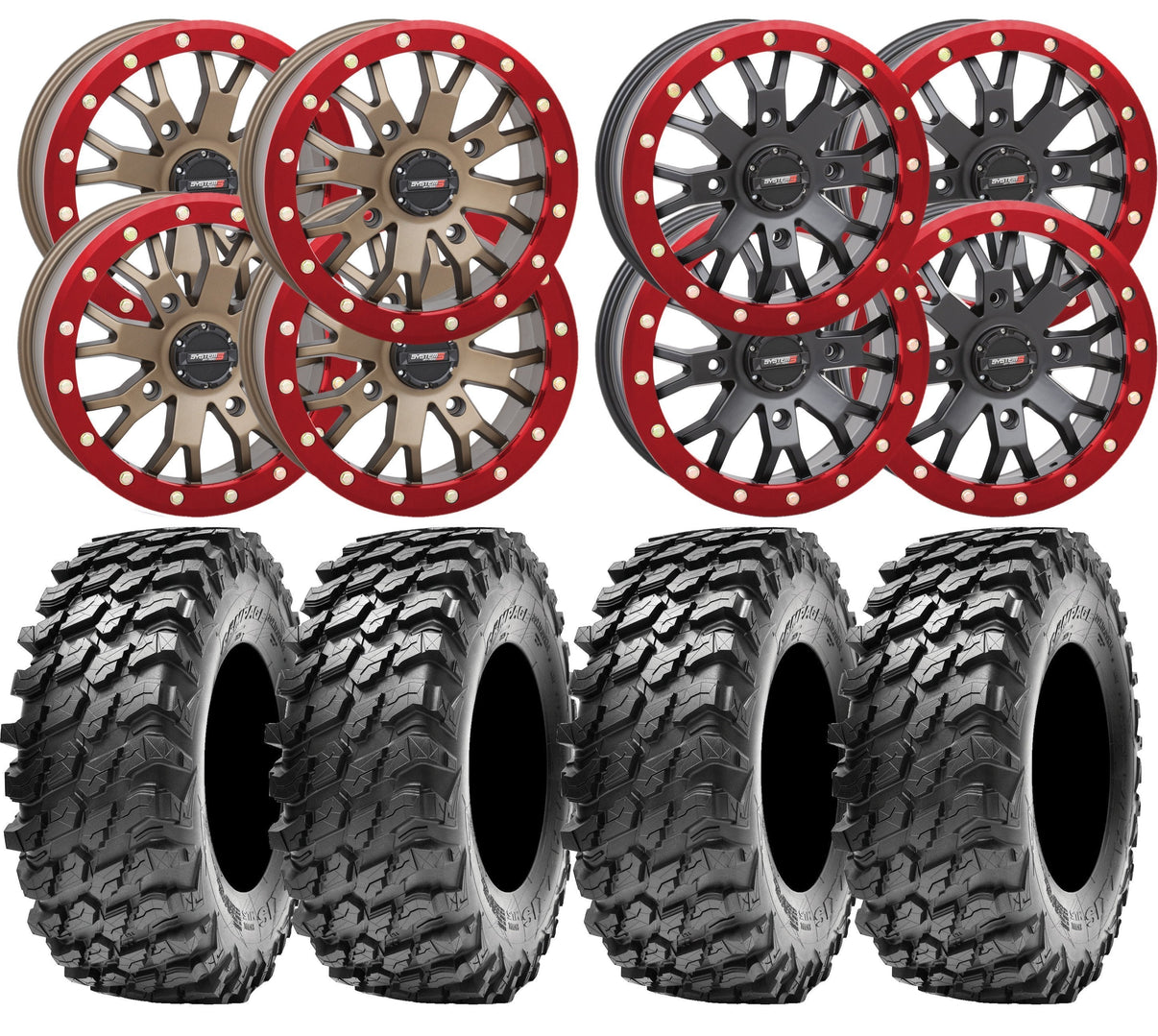 System3 SB 4 and Maxxis Rampage UTV Wheel and Tire Kit
