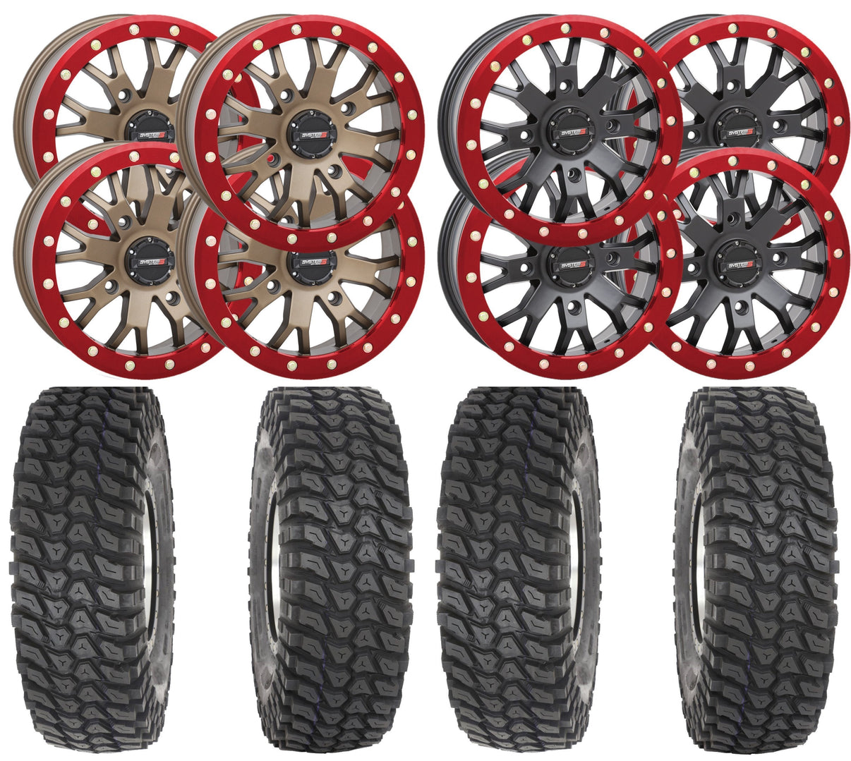 System3 SB 4 and System3 XCR350 UTV Wheel and Tire Kit