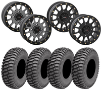 System3 SB5 BLACK Beadlock Wheel AMS M1 EVIL Tire Kit