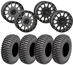 System3 SB5 BLACK Beadlock Wheel AMS M1 EVIL Tire Kit
