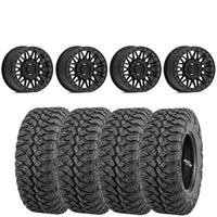 VALOR OFFROAD SATIN BLACK V08 BEADLOCKS ON QUADBOSS QBT846