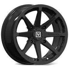 Valor V01 Gloss Black UTV Wheels 