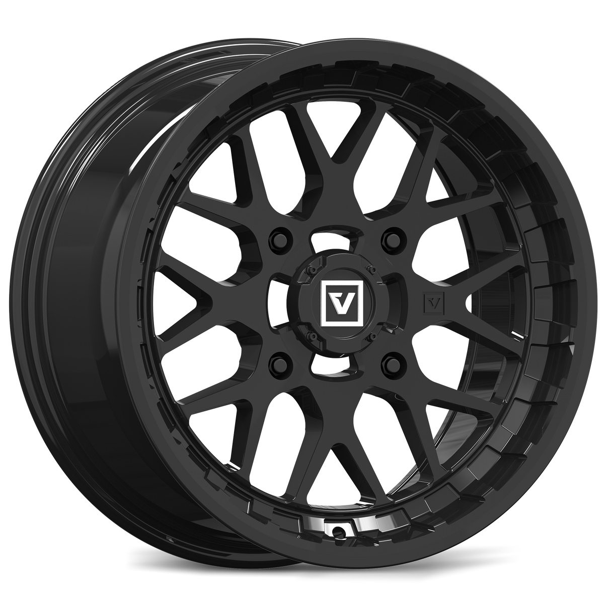 Valor V03 Gloss Black UTV Wheels