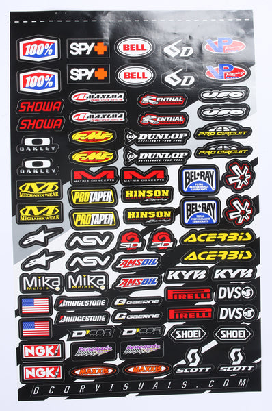 D-COR 40-90-113 Mx Logos 2 Decal Sheet - High-Quality Vinyl Stickers