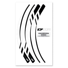 D-COR 40-80-221 White Rim Decals 4 Pc Set for Vehicle Customization