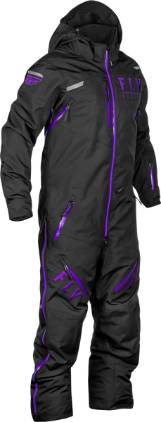 FLY RACING Cobalt Shell Monosuit Black/Purple XL - Weatherproof Performance Gear