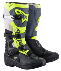 Alpinestars Tech 3 Boots Blk/Cool Grey/Ylw/Fluo Size 10 - 2013018-1055-10