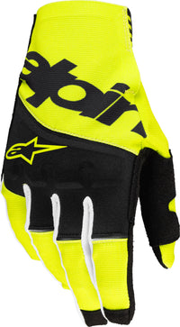 Alpinestars Techstar Gloves Black/Yellow Fluo XL - Part Number 3560125-155-XL