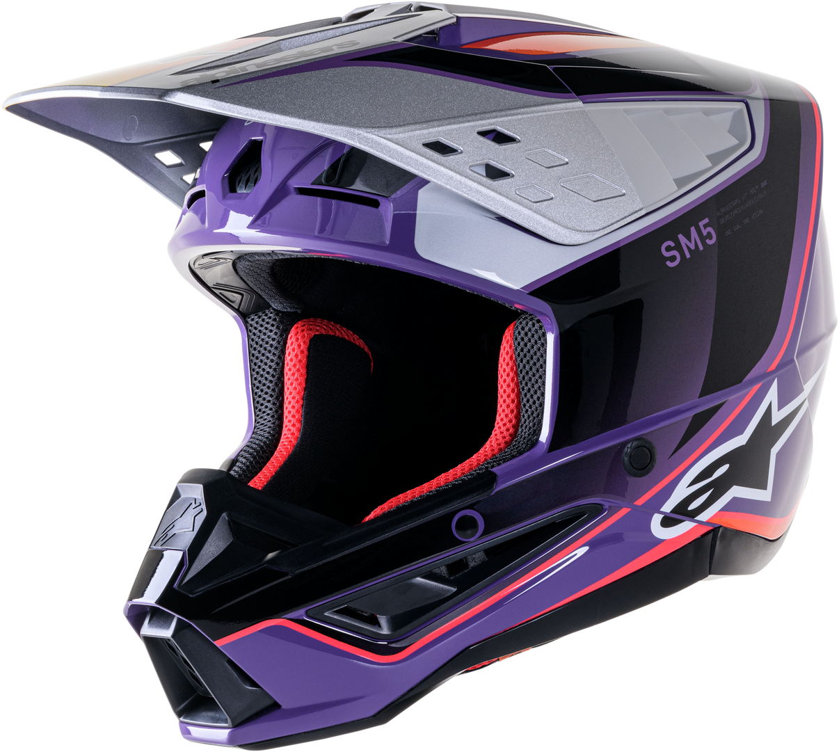 S M5 Sail Helmet Violet/Blk/Slvr Glossy Xl
