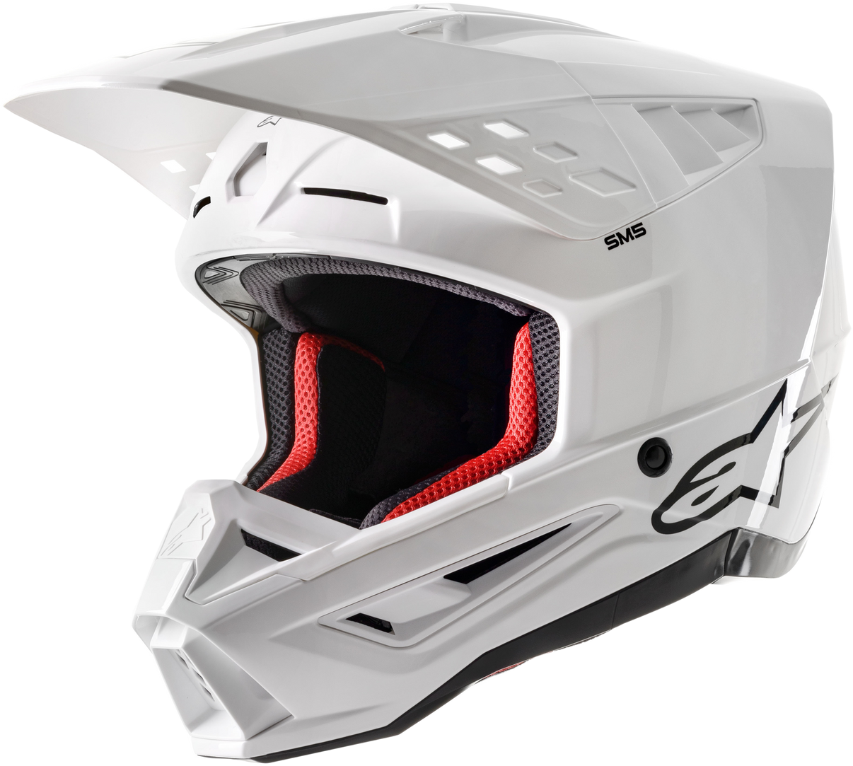 S M5 Solid Helmet White Glossy 2x