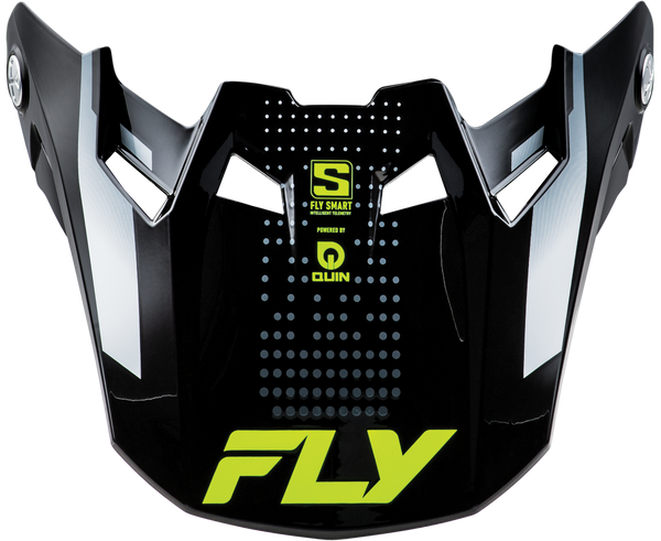 FLY RACING 73-4470 Formula S Carbn Protocol Visor in Black Carbon/Grey/Hi Vis