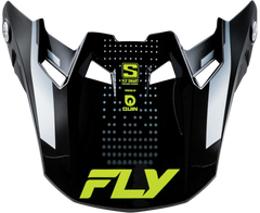 FLY RACING 73-4470 Formula S Carbn Protocol Visor in Black Carbon/Grey/Hi Vis