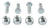 ALL BALLS Wheel Stud Kit 85-1040 - Complete Replacement Set