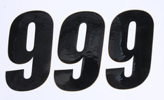 D-COR Number 9 Black Vinyl Decals - Part Number 45-26-9 (3 Pack)