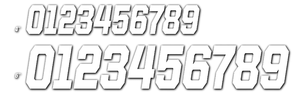 #4 White 6 Race Series 3/Pk