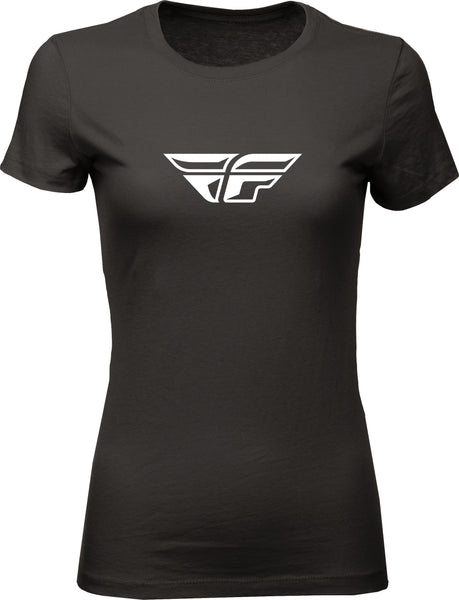 Women's Fly F Wing Tee Black Lg