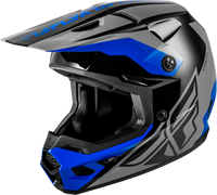 Kinetic Crest Helmet Grey/Black/Blue Lg
