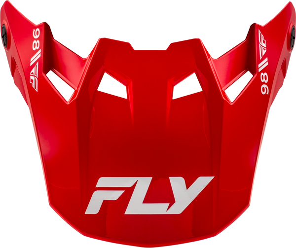 FLY RACING Formula CC Objective Visor Red/White XL/2X - Part No. 73-4357