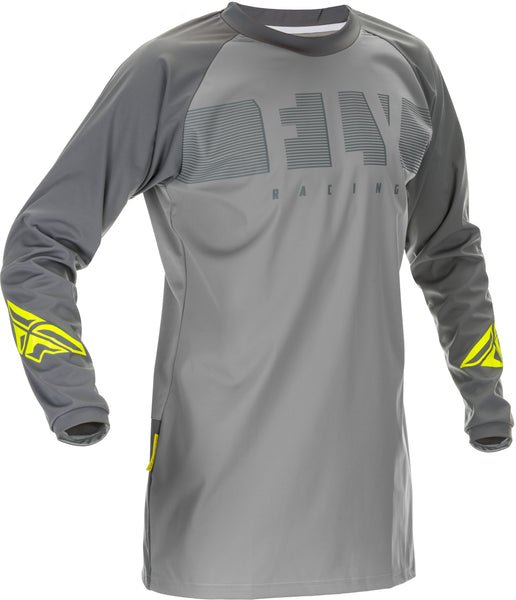 FLY RACING Windproof Jersey Grey/Hi Vis - Part #370-8018S