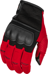 FLY RACING Coolpro Force Gloves Black/Red - Large (Part No: 476-4129L)