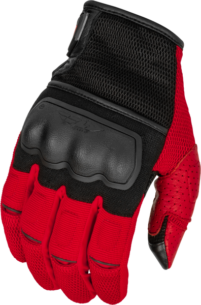 FLY RACING Coolpro Force Gloves Black/Red - Large (Part No: 476-4129L)