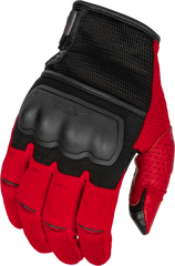 FLY RACING Coolpro Force Gloves Black/Red - Large (Part No: 476-4129L)