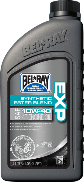 Bel-Ray 99120-B1LW Exp Synthetic Ester Blend 4T Engine Oil 10W-40 - 1L