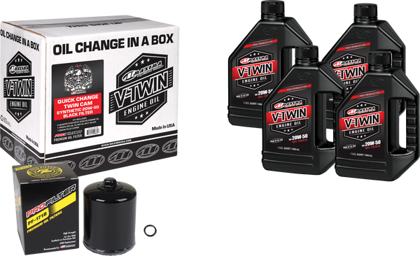 Maxima Quick Change Kit Synthetic TC Black Filter - Part 90-119014PB