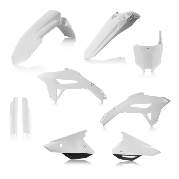 ACERBIS Full Hon Plastic Kit - White with Black (Part Number: 2858921035)