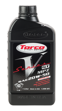 TORCO V Series St Motor Oil 20W-50, Part Number T632050CE - 1 Liter