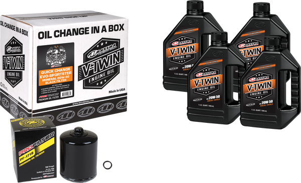 Maxima 90-069014PB V Twin Quick Change Kit Evo Mineral Black Filter