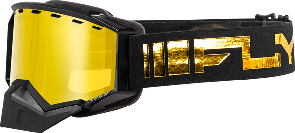 Zone Snow Goggle Black/Gold W/ Gold Mirror/Yellow Lens