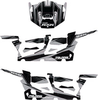 Pol Rzr4 Complete Graphic Kit Silver/Black